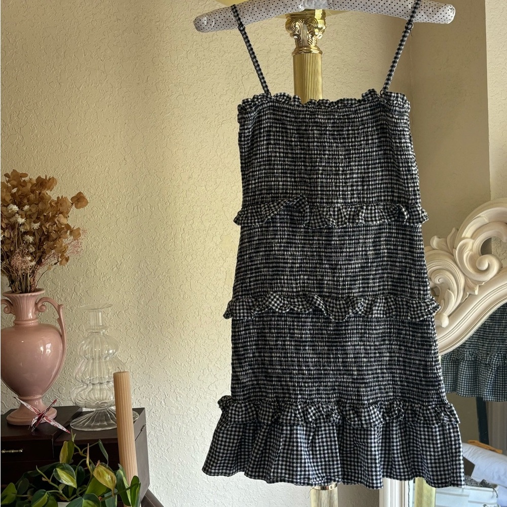 Bershka Gingham Mini Dress